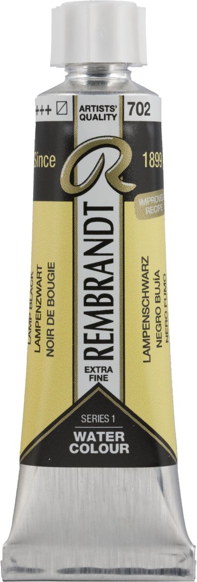 Rembrandt Water Colour tube 10ml | Lamp Black (702)